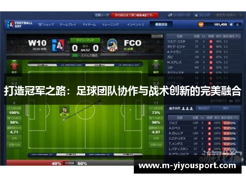 打造冠军之路：足球团队协作与战术创新的完美融合